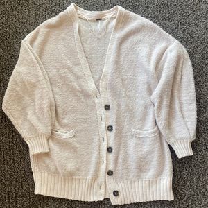 Free People Cream Cardigan Sweater